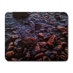 Twilight Treasures: Rocky Beachscape  Small Mousepad by dflcprintsclothing