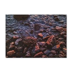 Twilight Treasures: Rocky Beachscape  Sticker A4 (10 Pack) by dflcprintsclothing
