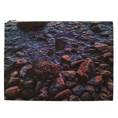 Twilight Treasures: Rocky Beachscape  Cosmetic Bag (xxl) by dflcprintsclothing