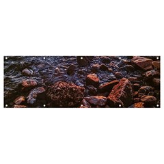 Twilight Treasures: Rocky Beachscape  Banner And Sign 12  X 4  by dflcprintsclothing