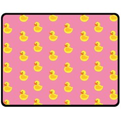 Rubber Duck Pattern Two Sides Fleece Blanket (medium) by Valentinaart