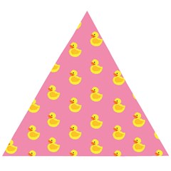 Rubber Duck Pattern Wooden Puzzle Triangle by Valentinaart