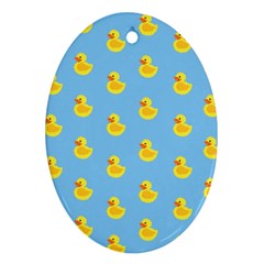 Rubber Duck Pattern Ornament (oval) by Valentinaart