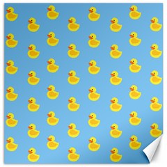 Rubber Duck Pattern Canvas 12  X 12  by Valentinaart