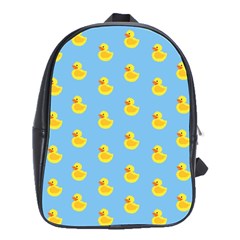 Rubber Duck Pattern School Bag (large) by Valentinaart