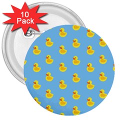 Rubber Duck Pattern 3  Buttons (10 Pack)  by Valentinaart