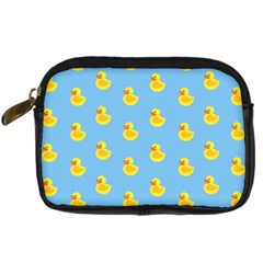 Rubber Duck Pattern Digital Camera Leather Case by Valentinaart