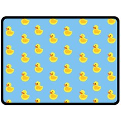 Rubber Duck Pattern Two Sides Fleece Blanket (large) by Valentinaart