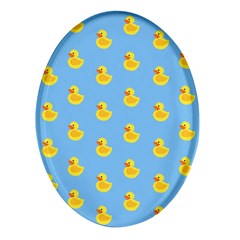 Rubber duck pattern Oval Glass Fridge Magnet (4 pack)