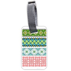 Ukraine Ornament Pattern Symbolism Geometric Luggage Tag (one Side) by pakminggu