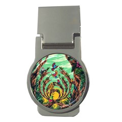 Monkey Tiger Bird Parrot Forest Jungle Style Money Clips (round)  by Grandong