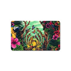 Monkey Tiger Bird Parrot Forest Jungle Style Magnet (name Card) by Grandong
