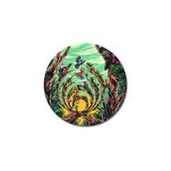 Monkey Tiger Bird Parrot Forest Jungle Style Golf Ball Marker by Grandong