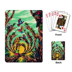 Monkey Tiger Bird Parrot Forest Jungle Style Playing Cards Single Design (rectangle) by Grandong