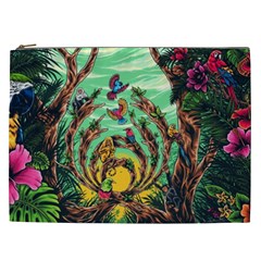 Monkey Tiger Bird Parrot Forest Jungle Style Cosmetic Bag (xxl) by Grandong