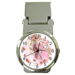 Women with flowers Money Clip Watches