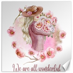 Women With Flowers Canvas 12  X 12  by fashiontrends