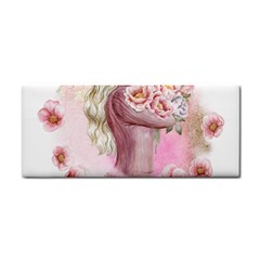 Women with flowers Hand Towel