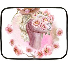 Women with flowers Fleece Blanket (Mini)