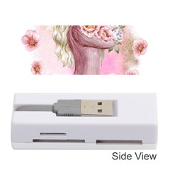 Women with flowers Memory Card Reader (Stick)