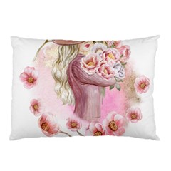 Women with flowers Pillow Case (Two Sides)