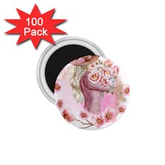 Women with flower 1.75  Magnets (100 pack) 