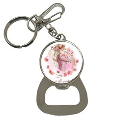 Women With Flower Bottle Opener Key Chain