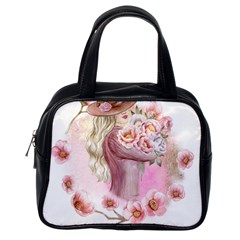 Women with flower Classic Handbag (One Side)