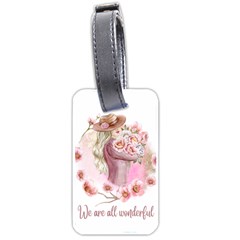 Women With Flower Luggage Tag (one Side) by fashiontrends