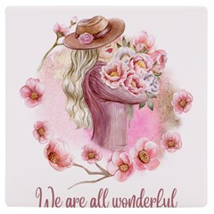 Women with flower UV Print Square Tile Coaster 