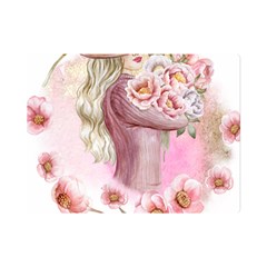 Women With Flower Premium Plush Fleece Blanket (mini) by fashiontrends