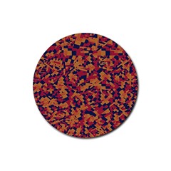 Kaleidoscope Dreams  Rubber Coaster (round) by dflcprintsclothing