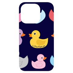 Duck Pattern Iphone 14 Pro Black Uv Print Case by InPlainSightStyle