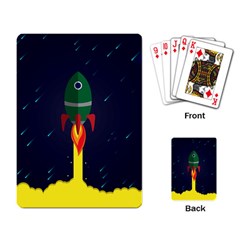 Rocket Halftone Astrology Astronaut Playing Cards Single Design (rectangle) by Bangk1t