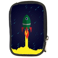 Rocket Halftone Astrology Astronaut Compact Camera Leather Case