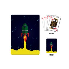 Rocket Halftone Astrology Astronaut Playing Cards Single Design (mini)