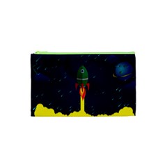 Rocket Halftone Astrology Astronaut Cosmetic Bag (xs) by Bangk1t