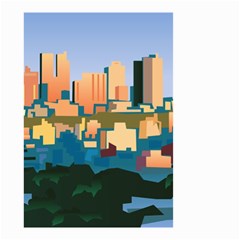 City Buildings Urban Dawn Small Garden Flag (two Sides) by Bangk1t