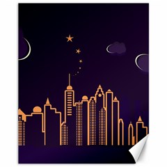 Skyscraper Town Urban Towers Canvas 11  X 14  by Bangk1t