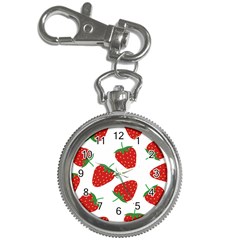 Seamless Pattern Fresh Strawberry Key Chain Watches