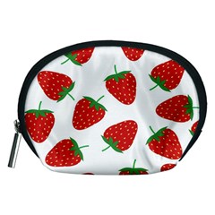 Seamless Pattern Fresh Strawberry Accessory Pouch (medium)