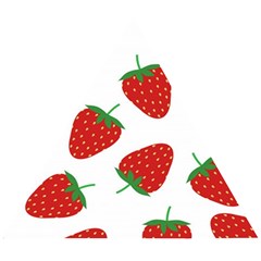 Seamless Pattern Fresh Strawberry Wooden Puzzle Triangle