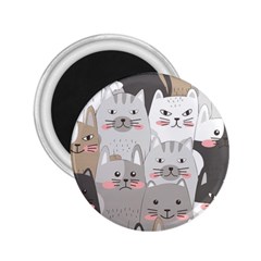 Cute Cats Seamless Pattern 2 25  Magnets by Bangk1t