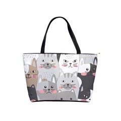 Cute Cats Seamless Pattern Classic Shoulder Handbag