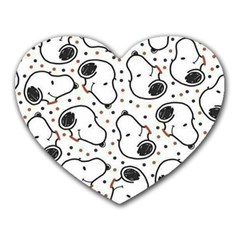 Dog Pattern Heart Mousepad