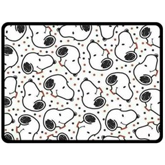 Dog Pattern Two Sides Fleece Blanket (large)