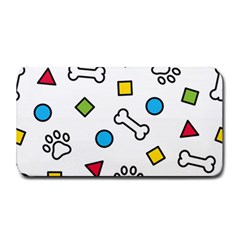 Dog Paw Seamless Pattern Footprint Bone Medium Bar Mat by Bangk1t