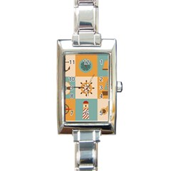 Nautical Elements Collection Rectangle Italian Charm Watch by Bangk1t