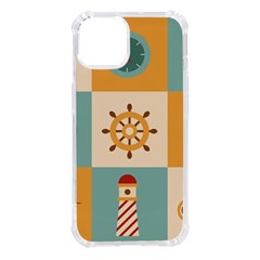 Nautical Elements Collection Iphone 14 Tpu Uv Print Case by Bangk1t