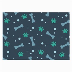 Bons Foot Prints Pattern Background Large Glasses Cloth by Bangk1t